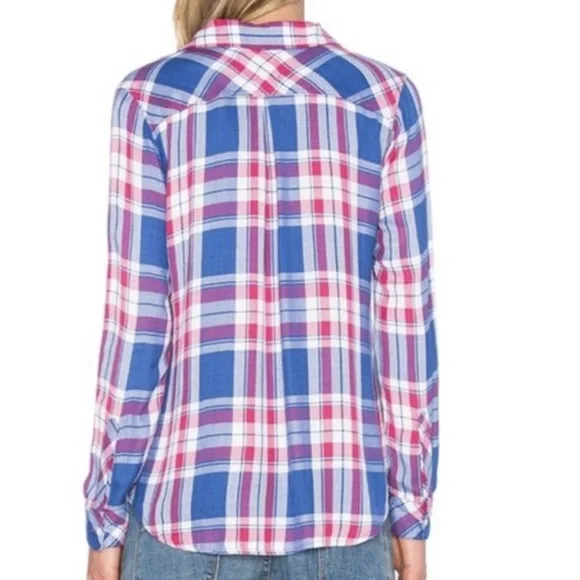 RAILS Hunter Plaid Button Down Red White and Blue Size S - Picture 2 of 8